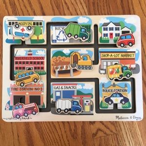 Melissa & Doug Wooden Vehicle Maze Puzzle